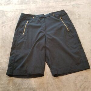 Tail Tech Women's Activewear Golf Shorts Size 6 Black Bermuda Zipper Pockets